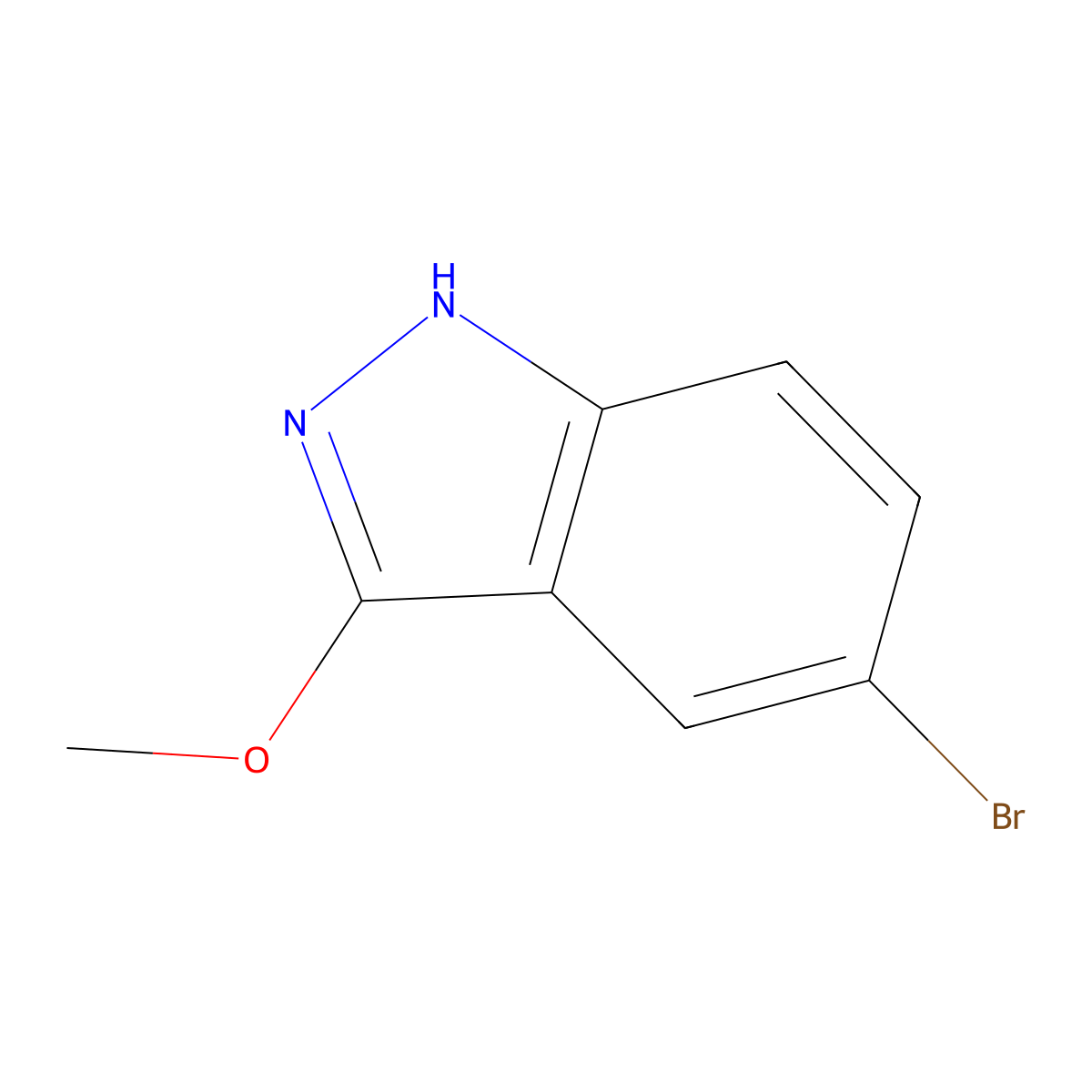 5-bromo-3-methoxy-1H-indazole molecular structure, CAS 201483-49-0