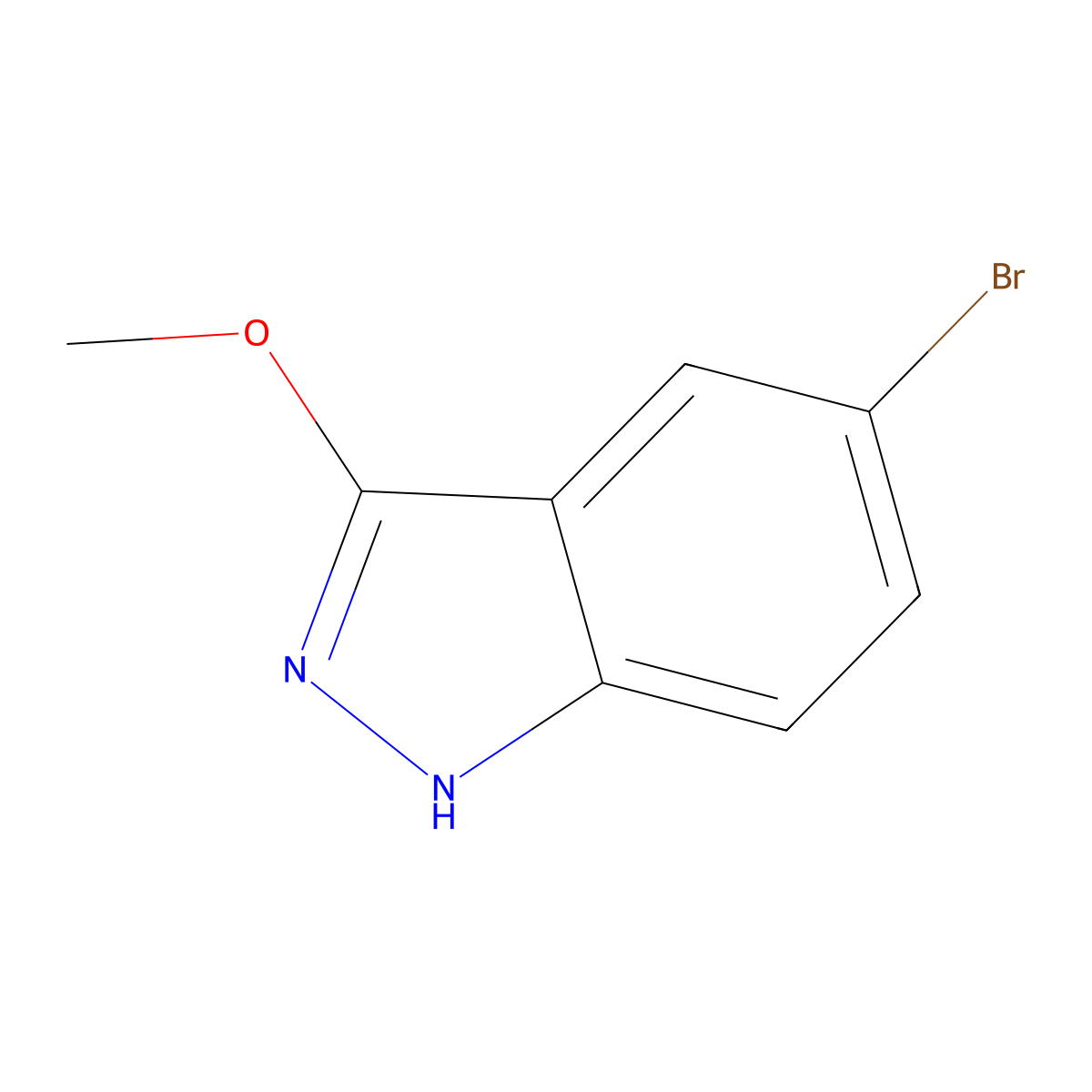 5-bromo-3-methoxy-1H-indazole molecular structure, CAS 201483-49-0