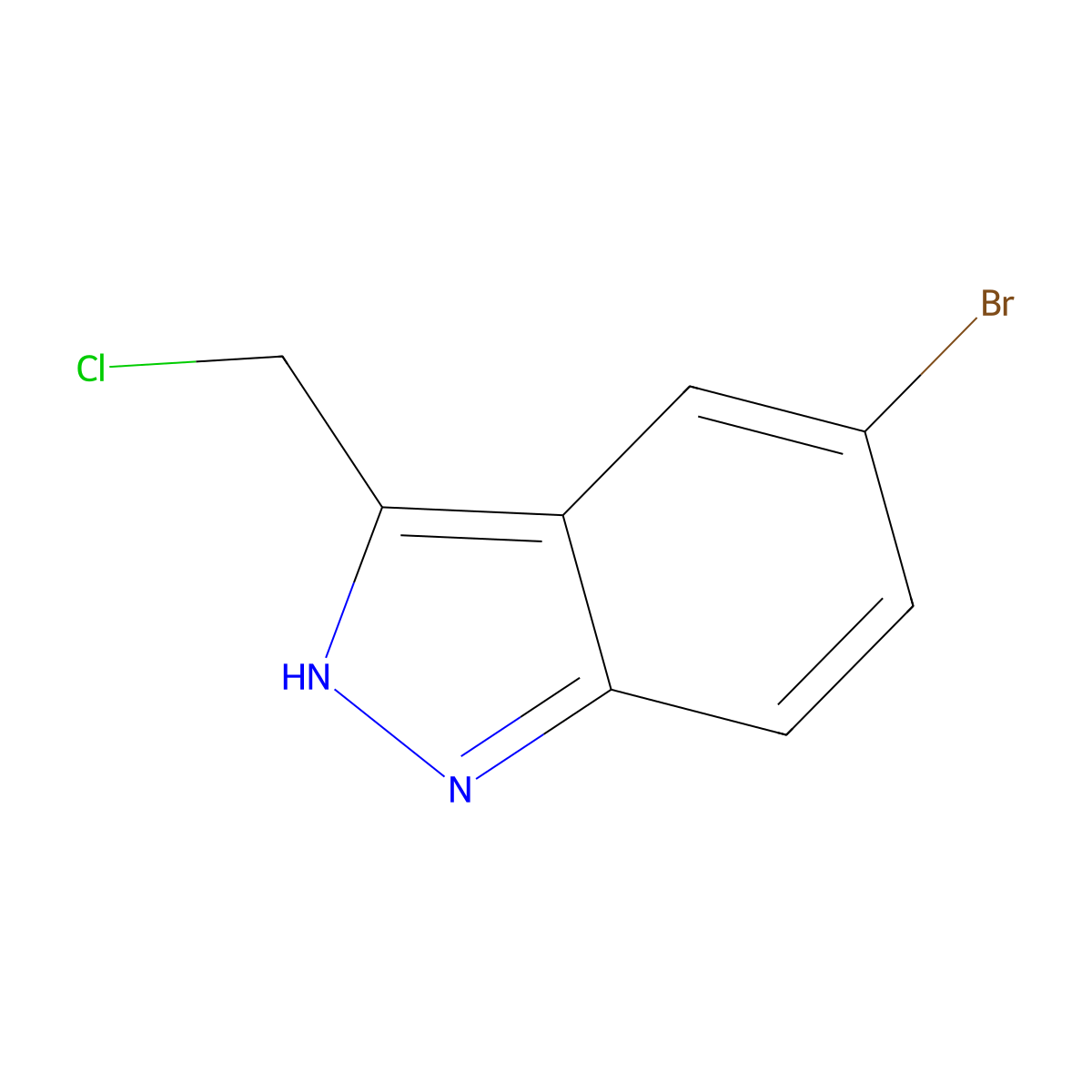 5-Bromo-3-(chloromethyl)-1H-indazole molecular structure, CAS 201483-69-4