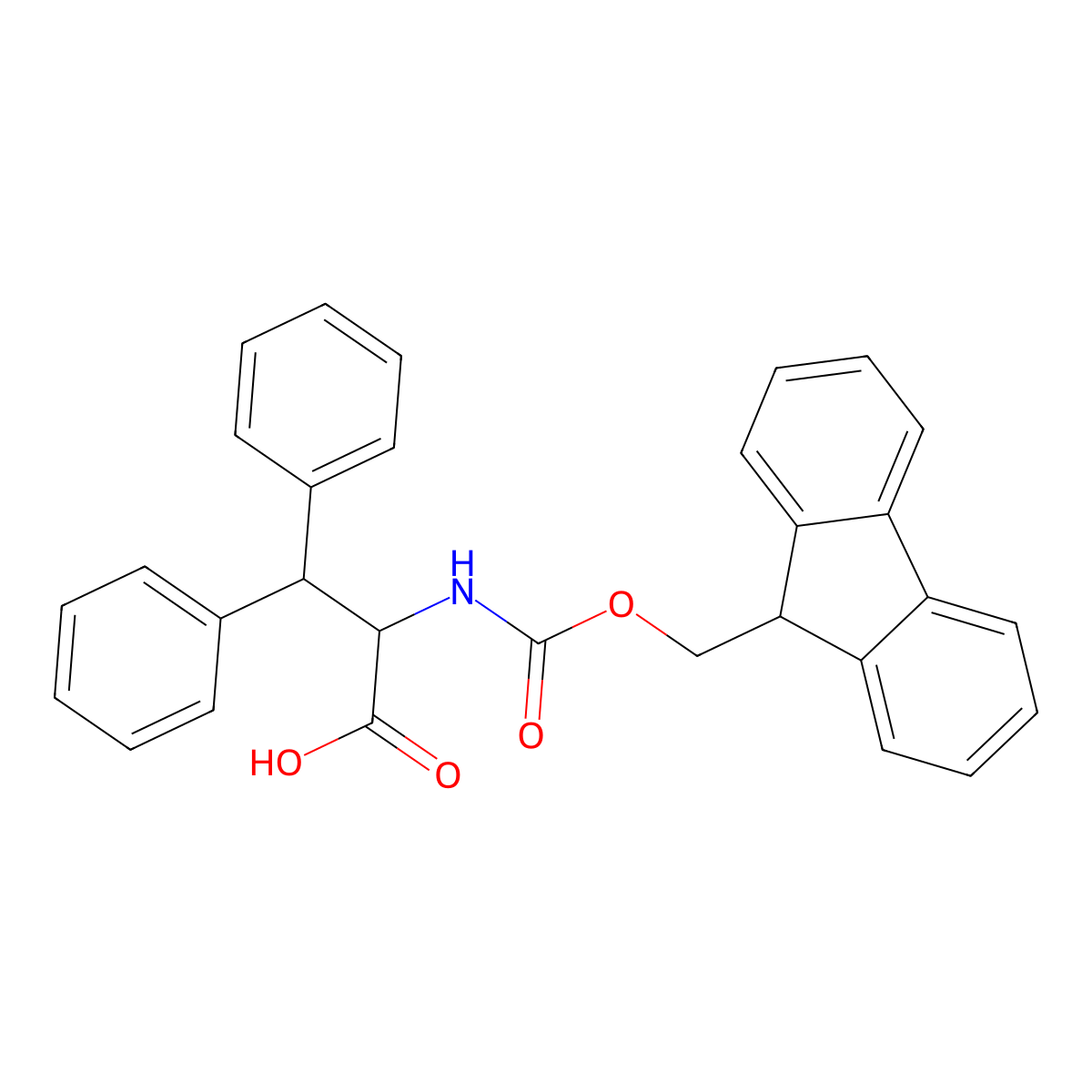 Fmoc-beta-phenyl-Phe-OH molecular structure, CAS 201484-50-6