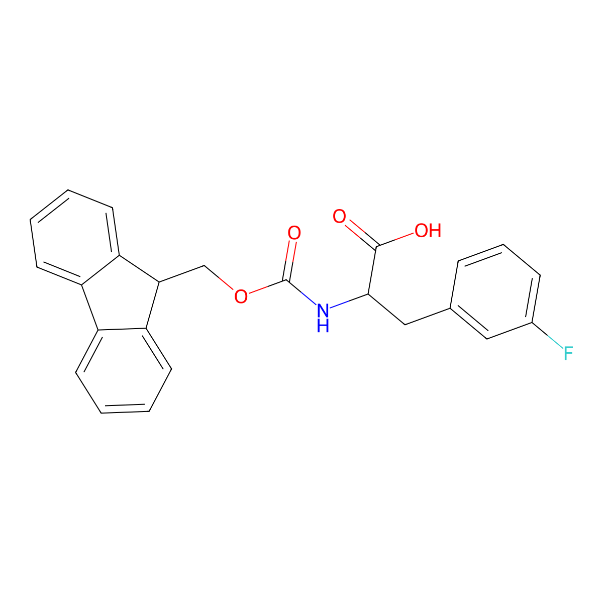 2-({[(9H-fluoren-9-yl)methoxy]carbonyl}amino)-3-(3-fluorophenyl)propanoic acid molecular structure, CAS 201484-79-9