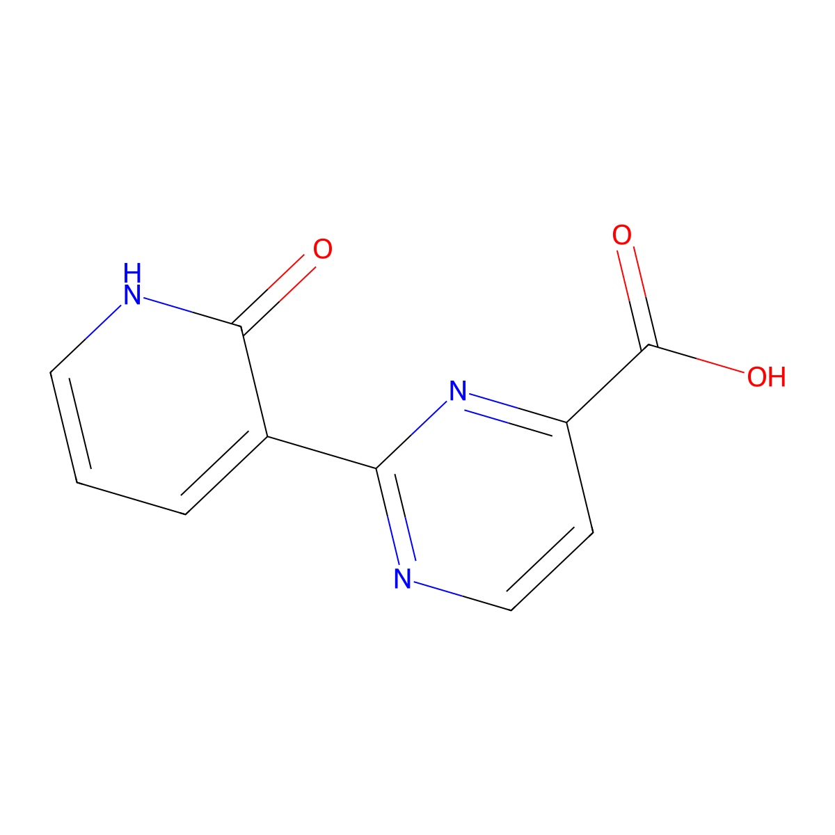 2-(2-Oxo-1,2-dihydropyridin-3-yl)pyrimidine-4-carboxylic acid molecular structure, CAS 2014845-81-7