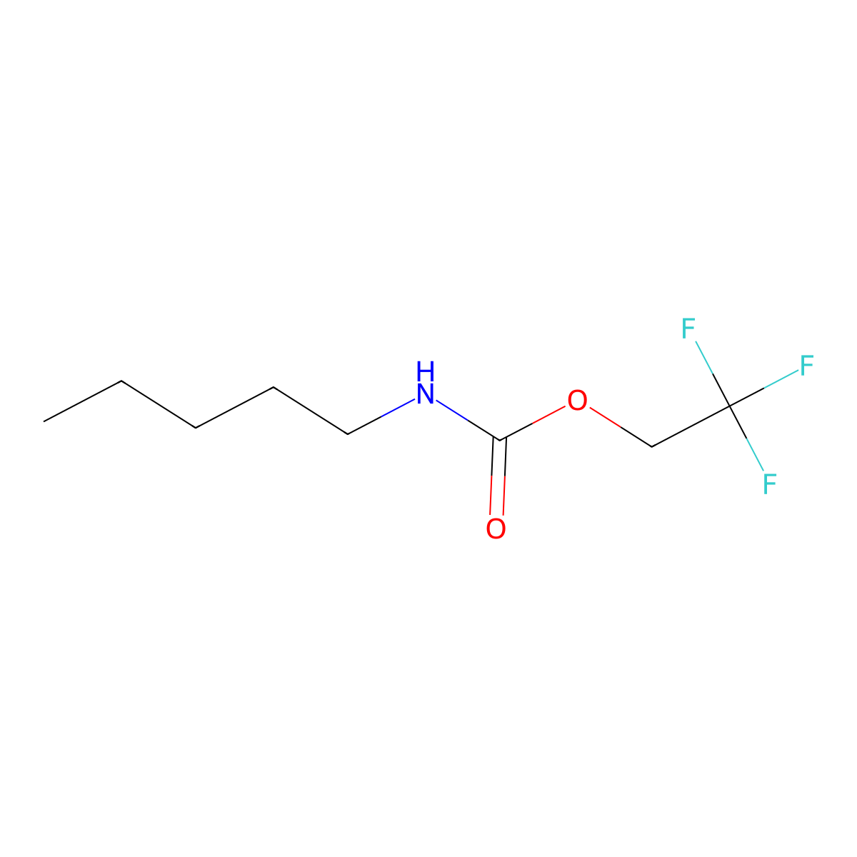 2,2,2-trifluoroethyl N-pentylcarbamate molecular structure, CAS 201487-93-6