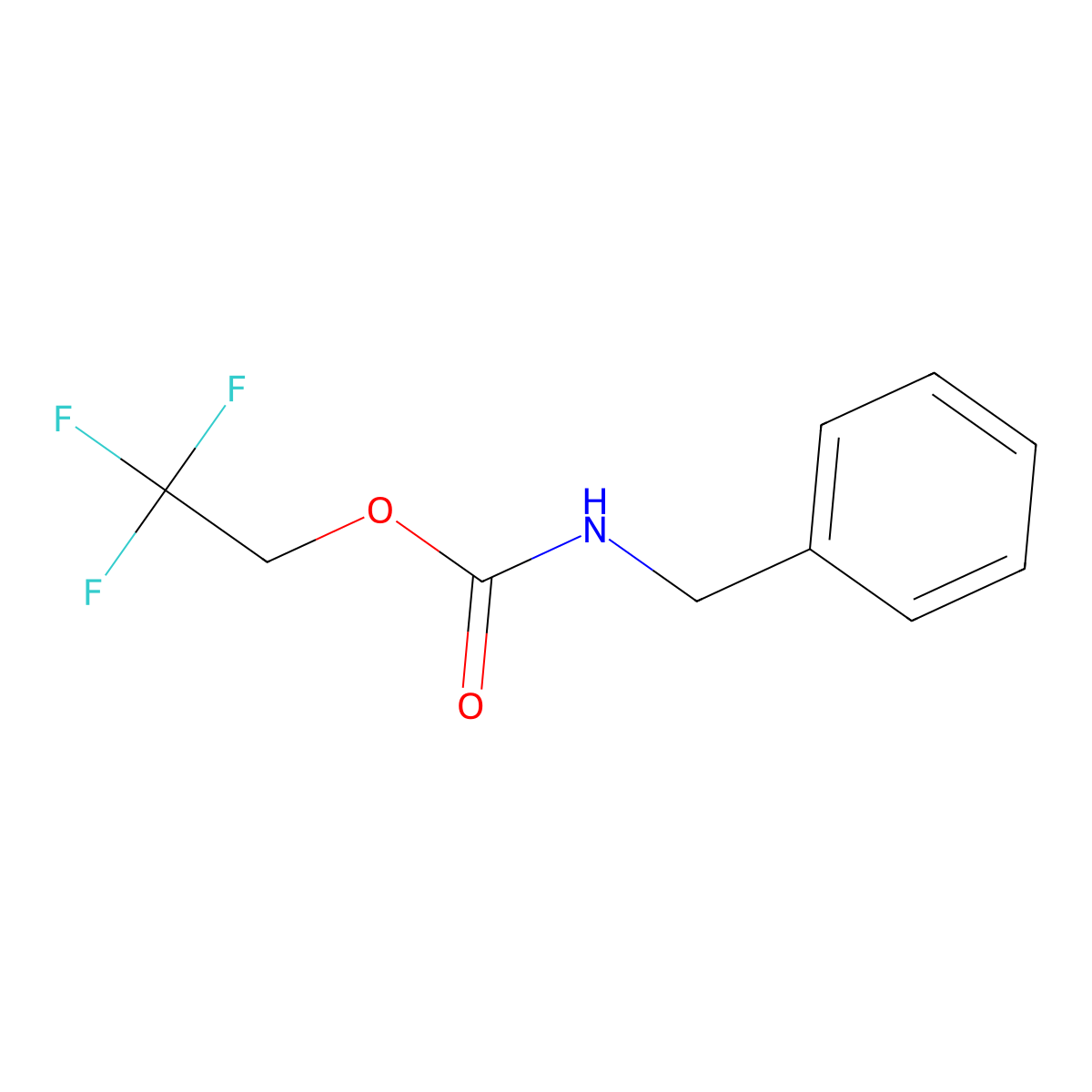 2,2,2-trifluoroethyl N-benzylcarbamate molecular structure, CAS 201487-97-0