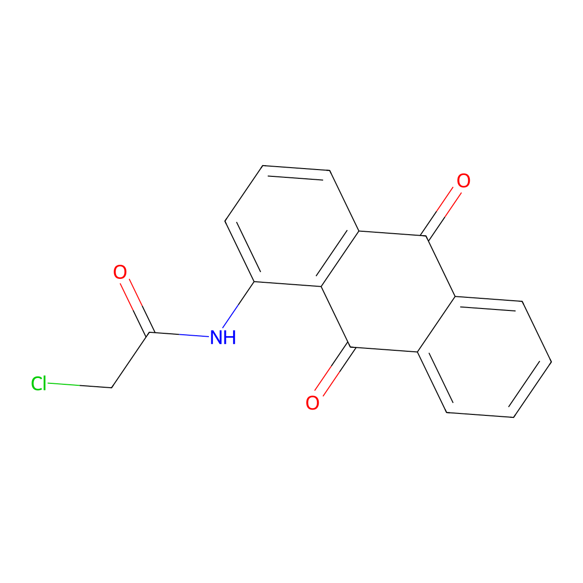 2-Chloro-N-(9,10-dioxo-9,10-dihydroanthracen-1-yl)acetamide molecular structure, CAS 20149-91-1
