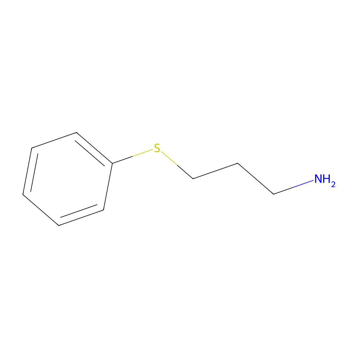 Phenylthiopropylamine molecular structure, CAS 2015-09-0