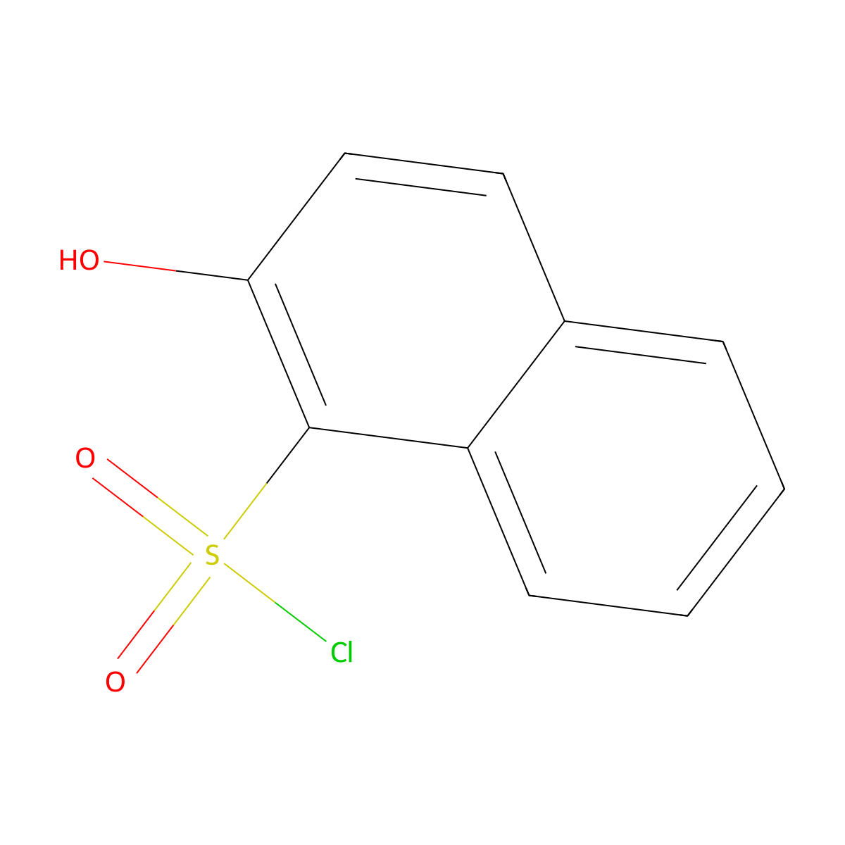 2-Hydroxynaphthalene-1-sulfonyl chloride molecular structure, CAS 2015-10-3