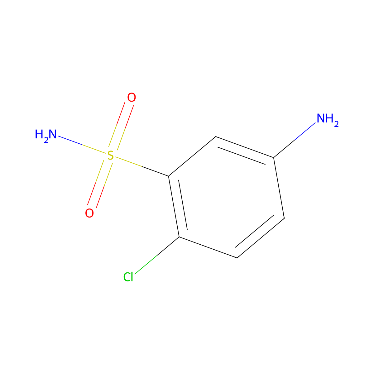5-Amino-2-chlorobenzenesulfonamide molecular structure, CAS 2015-19-2