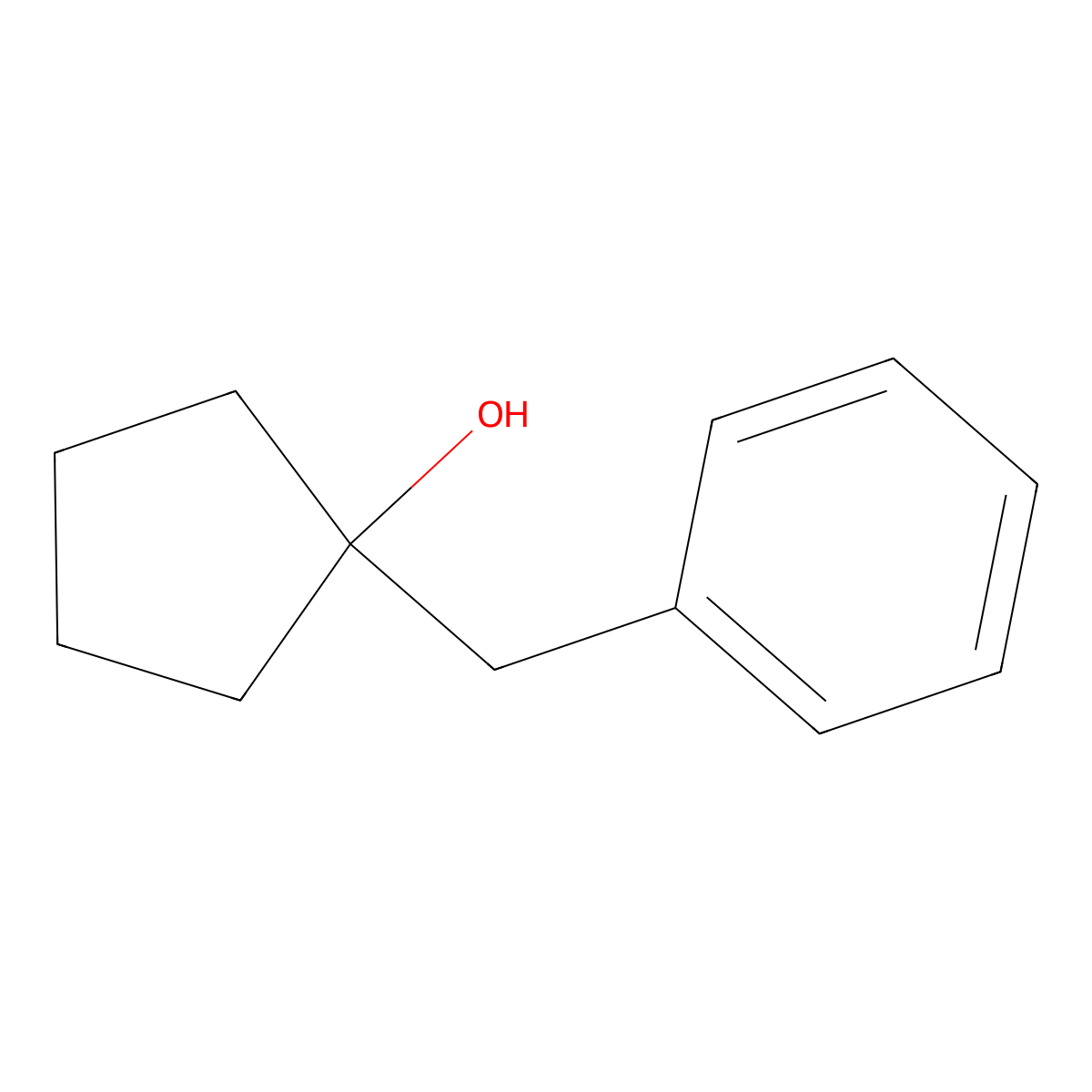 1-Benzylcyclopentanol molecular structure, CAS 2015-57-8
