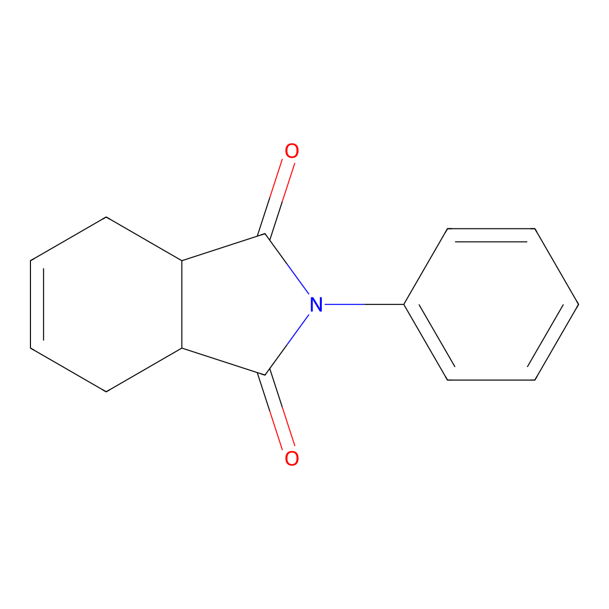 1H-Isoindole-1,3(2H)-dione, 3a,4,7,7a-tetrahydro-2-phenyl- molecular structure, CAS 2015-58-9