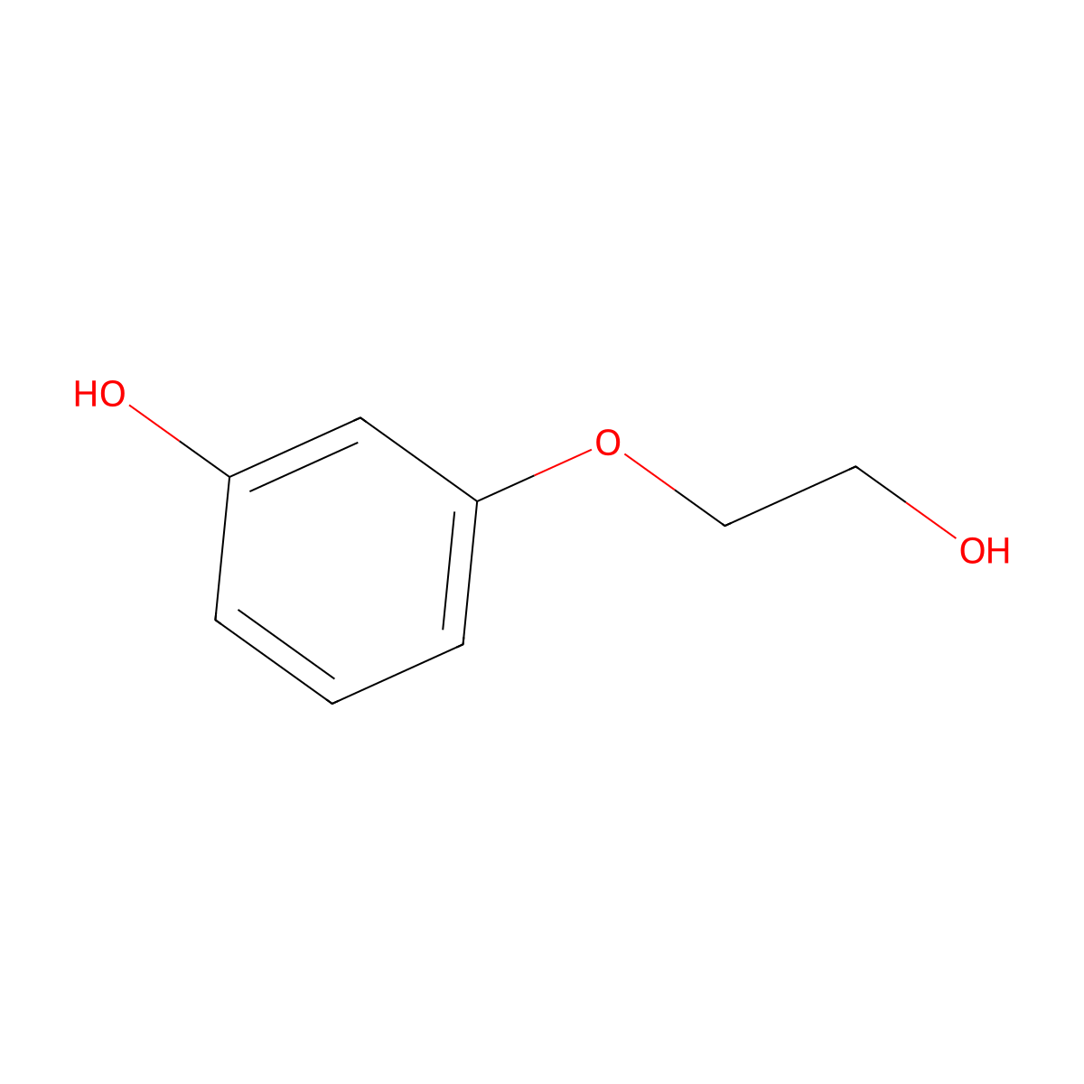 Phenol, 3-(2-hydroxyethoxy)- molecular structure, CAS 20150-19-0