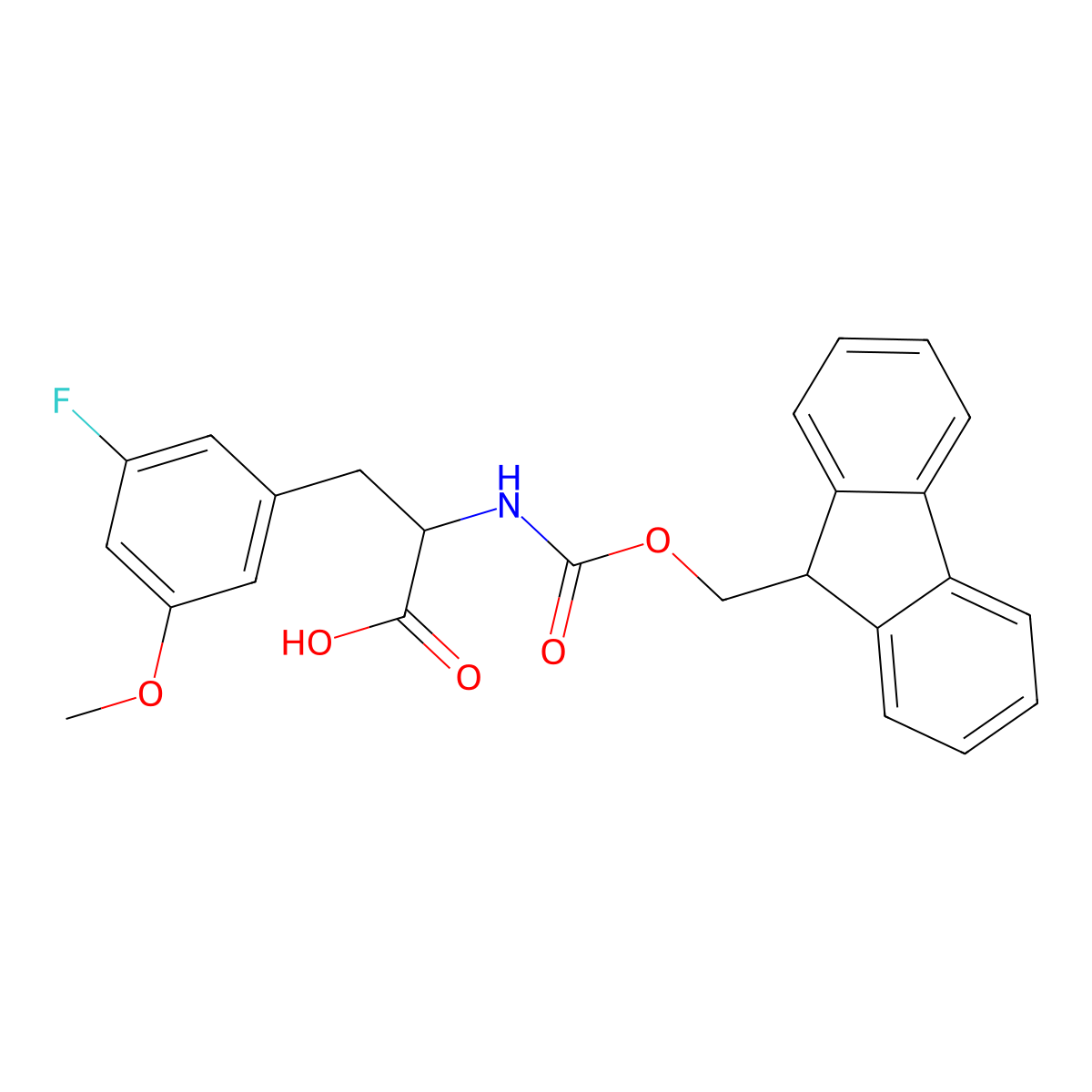 Fmoc-L-Phe(3-F,5-OMe)-OH molecular structure, CAS 2015170-77-9