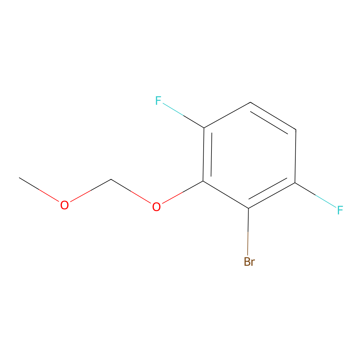 2-Bromo-1,4-difluoro-3-(methoxymethoxy)benZene molecular structure, CAS 2015216-02-9