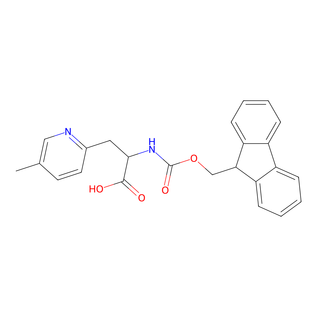 (R)-Fmoc-2-Amino-L-2-Pal(4-Me)-OH molecular structure, CAS 2015231-57-7