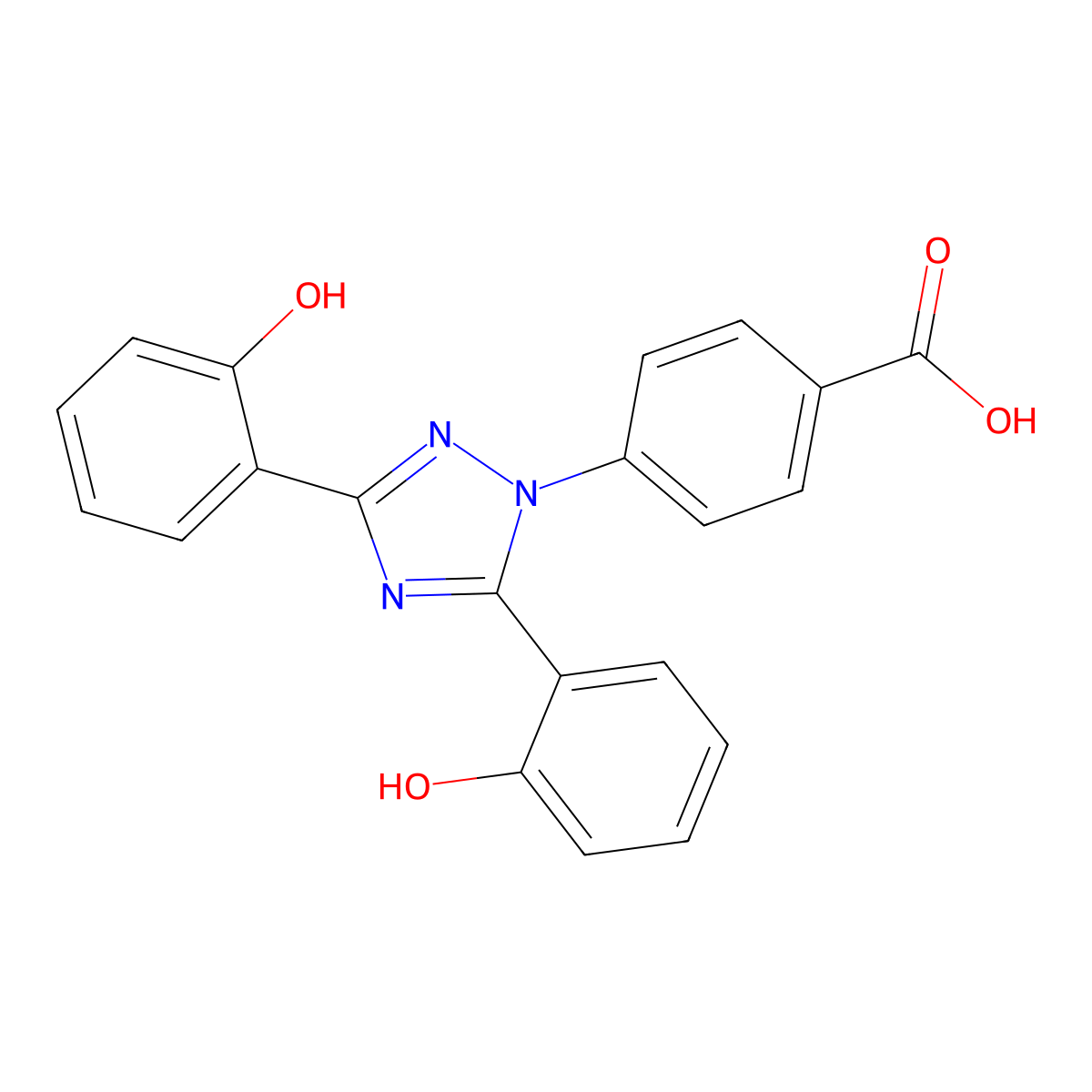 Deferasirox molecular structure, CAS 201530-41-8