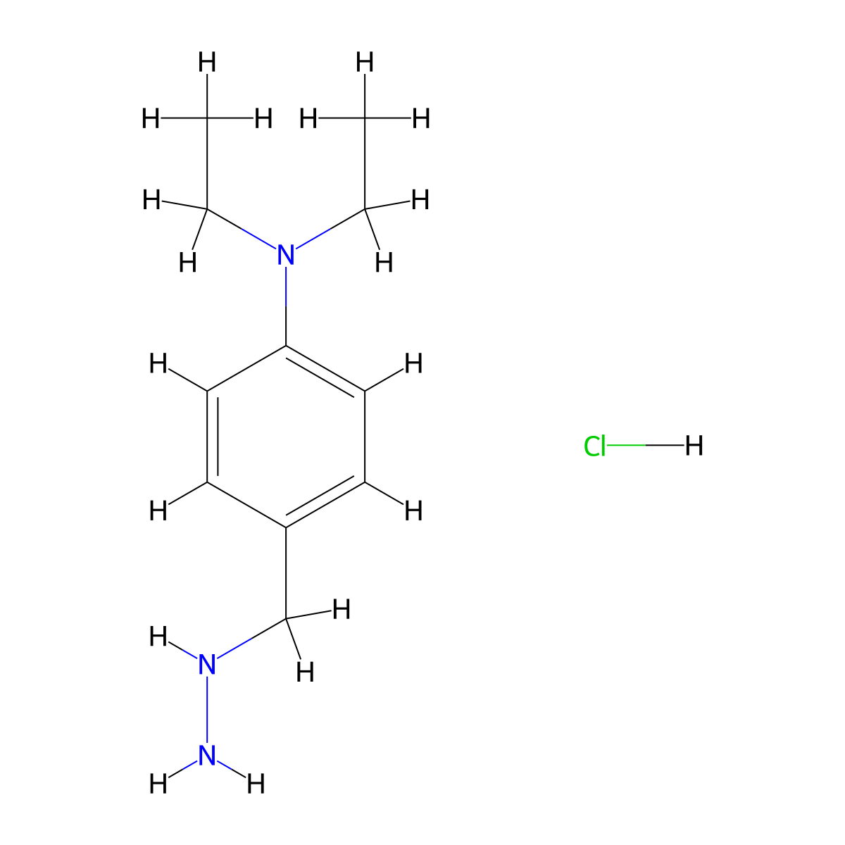 N,N-Diethyl-4-(hydrazineylmethyl)aniline xhydrochloride molecular structure, CAS 201530-84-9