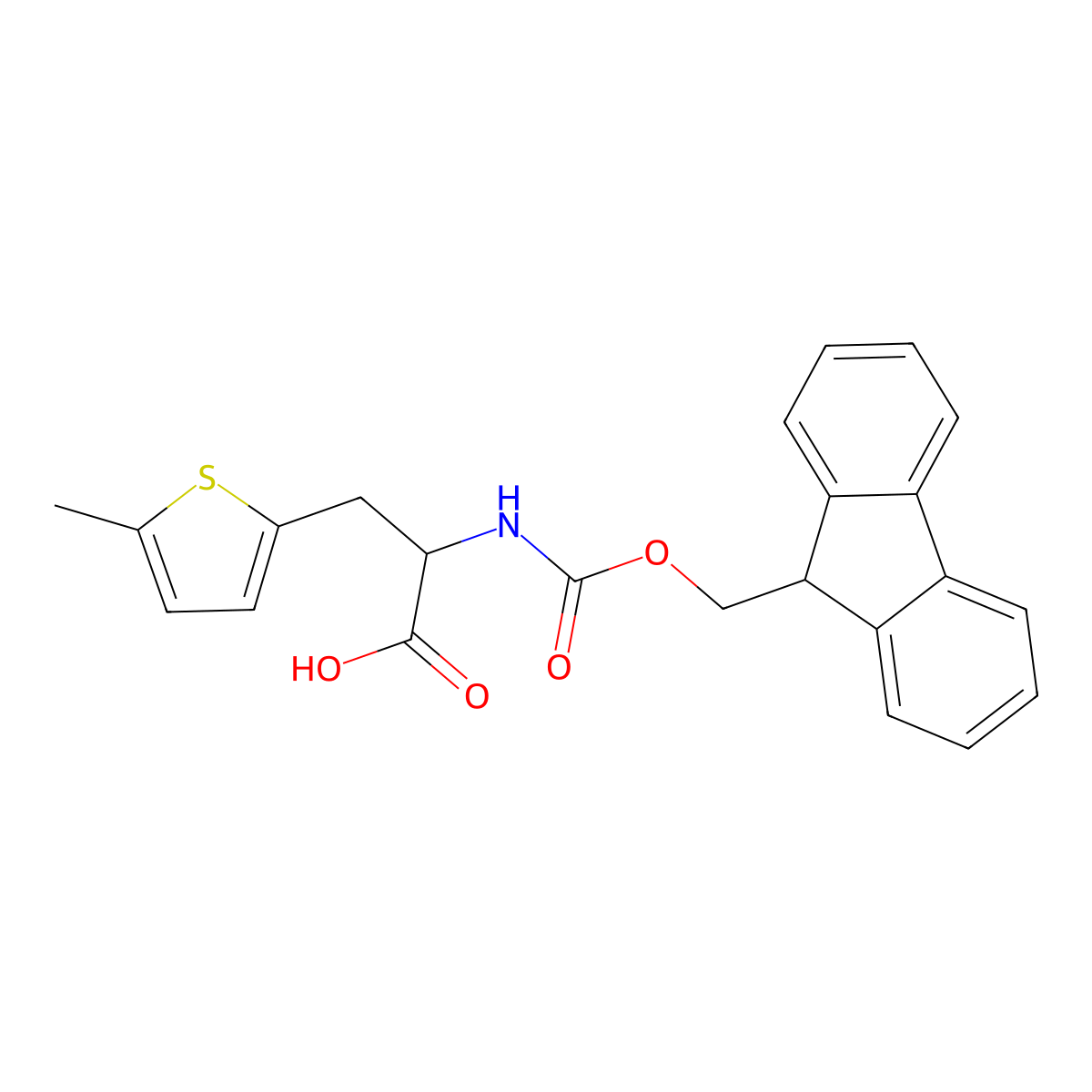 (2S)-Fmoc-3-(5-methylthien-2-yl)alanine molecular structure, CAS 2015396-14-0