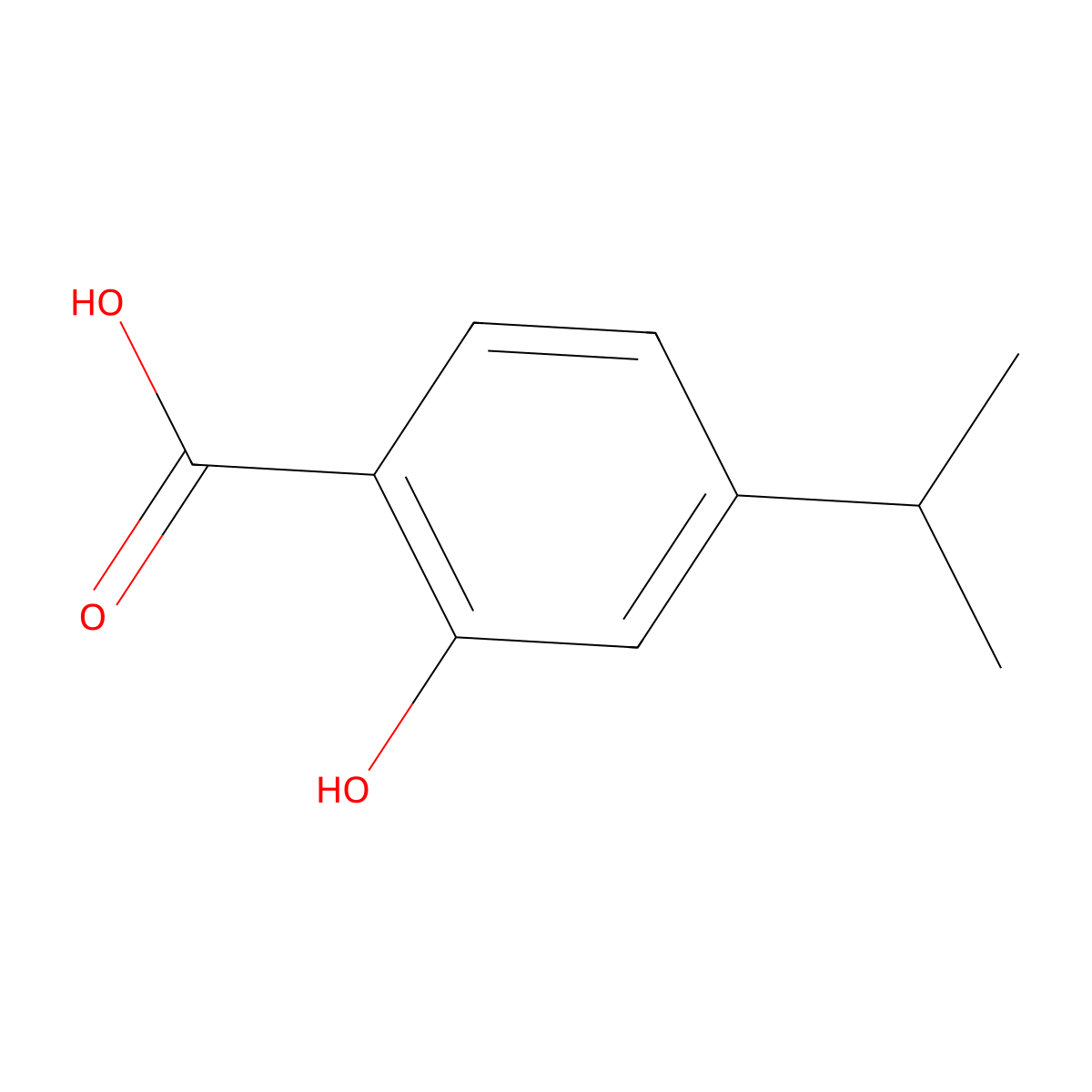 2-Hydroxy-4-(propan-2-yl)benzoic acid molecular structure, CAS 20154-41-0