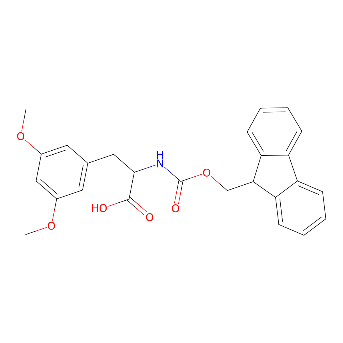N-Fmoc-3,5-dimethoxy-D-phenylalanine molecular structure, CAS 2015414-19-2