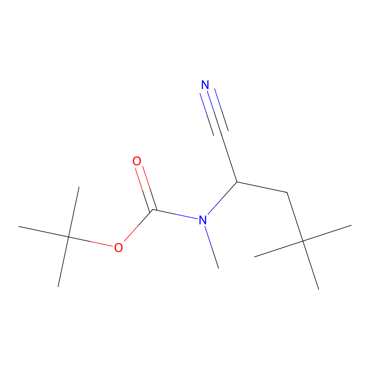 Tert-butyl (1-cyano-3,3-dimethylbutyl)(methyl)carbamate molecular structure, CAS 2015420-86-5