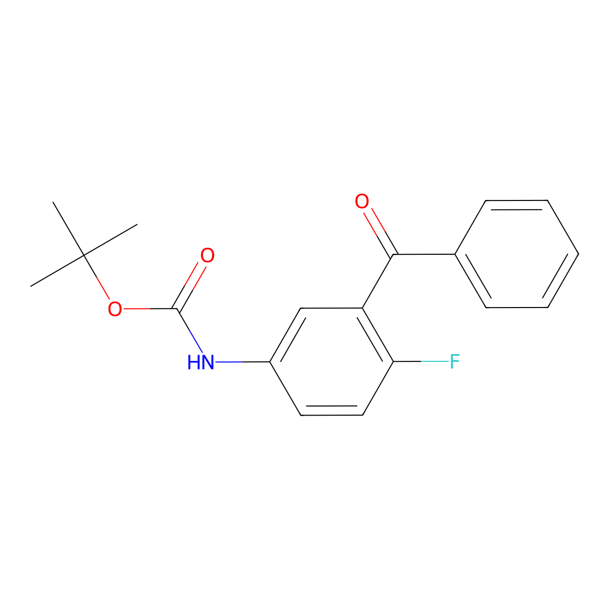 tert-butyl N-(3-benzoyl-4-fluorophenyl)carbamate molecular structure, CAS 2015465-63-9