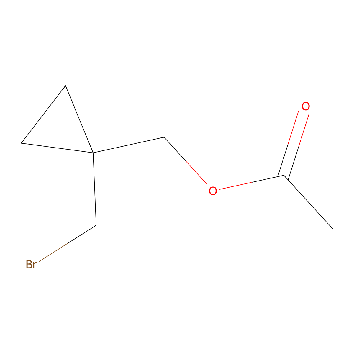 [1-(Bromomethyl)cyclopropyl]methyl acetate molecular structure, CAS 20156-74-5