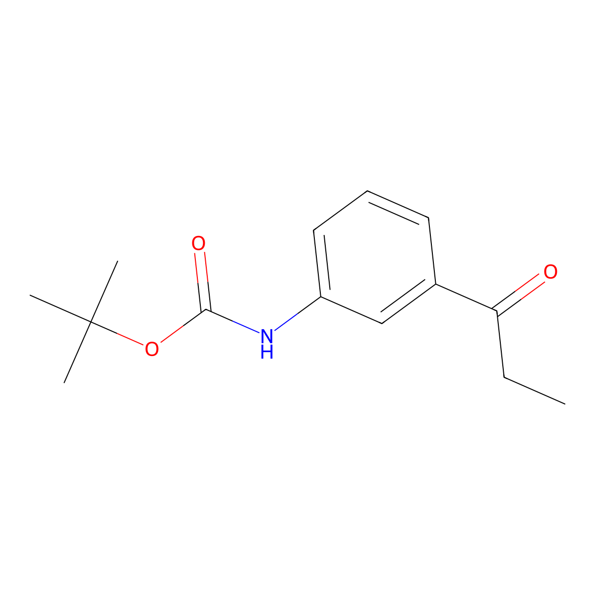 tert-butyl N-(3-propanoylphenyl)carbamate molecular structure, CAS 2015603-84-4