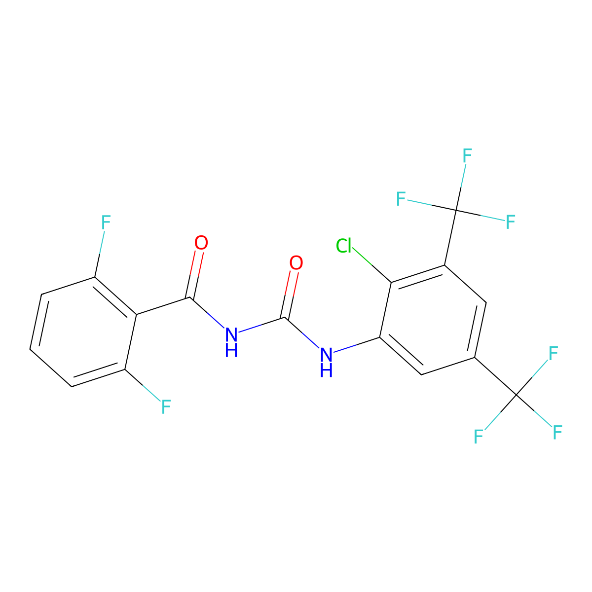 Bistrifluron molecular structure, CAS 201593-84-2