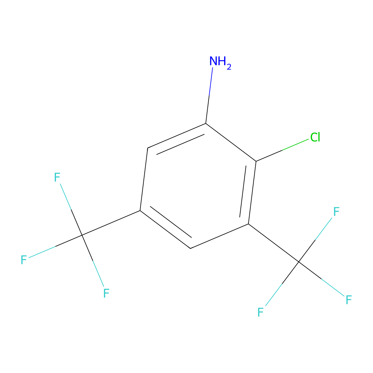 3,5-Bis(trifluoromethyl)-2-chloroaniline molecular structure, CAS 201593-90-0