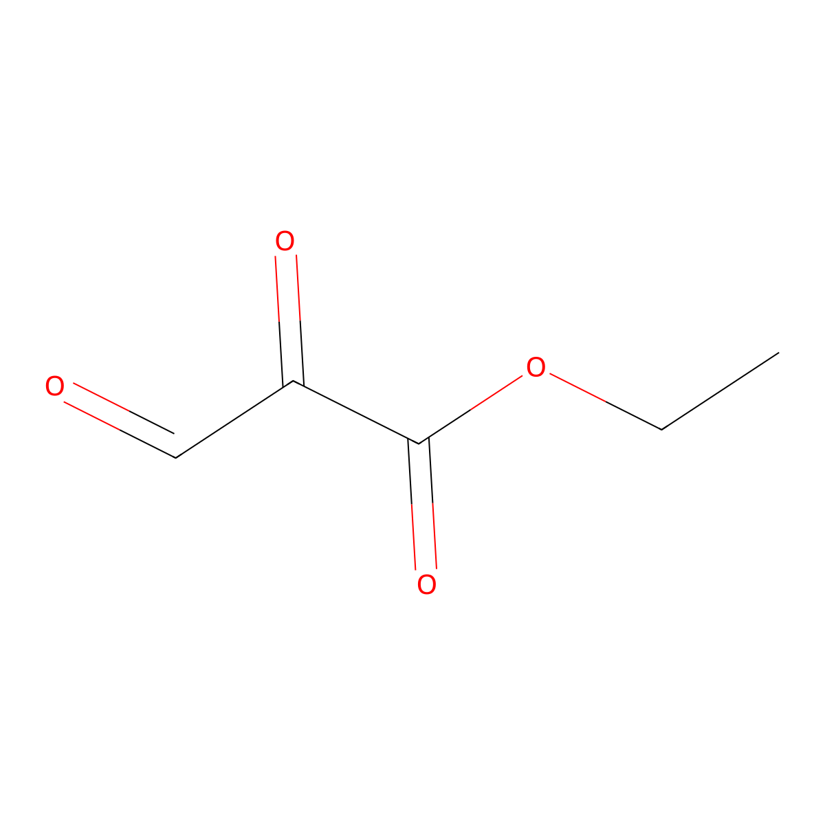 Ethyl 2,3-dioxopropanoate molecular structure, CAS 201595-00-8