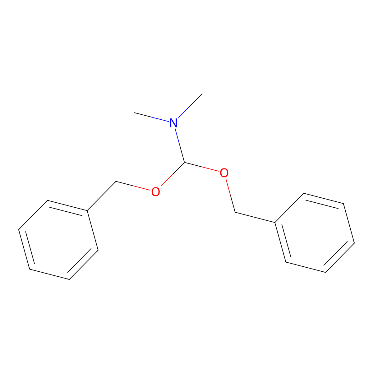 1,1-Bis(benzyloxy)trimethylamine molecular structure, CAS 2016-04-8