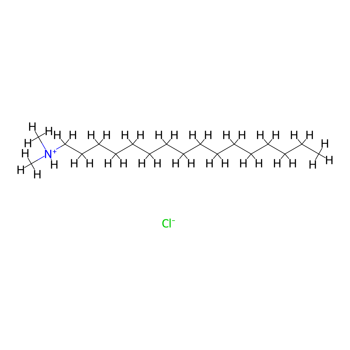 N,N-Dimethylhexadecylamine hydrochloride molecular structure, CAS 2016-45-7