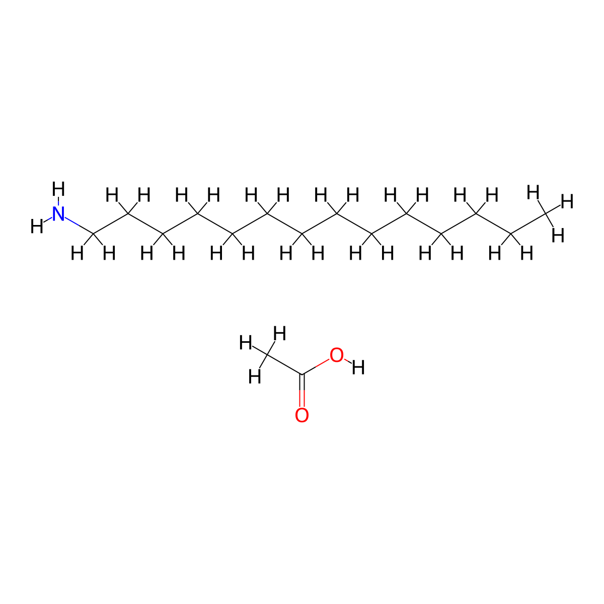 1-Tetradecanamine, acetate (1:1) molecular structure, CAS 2016-54-8