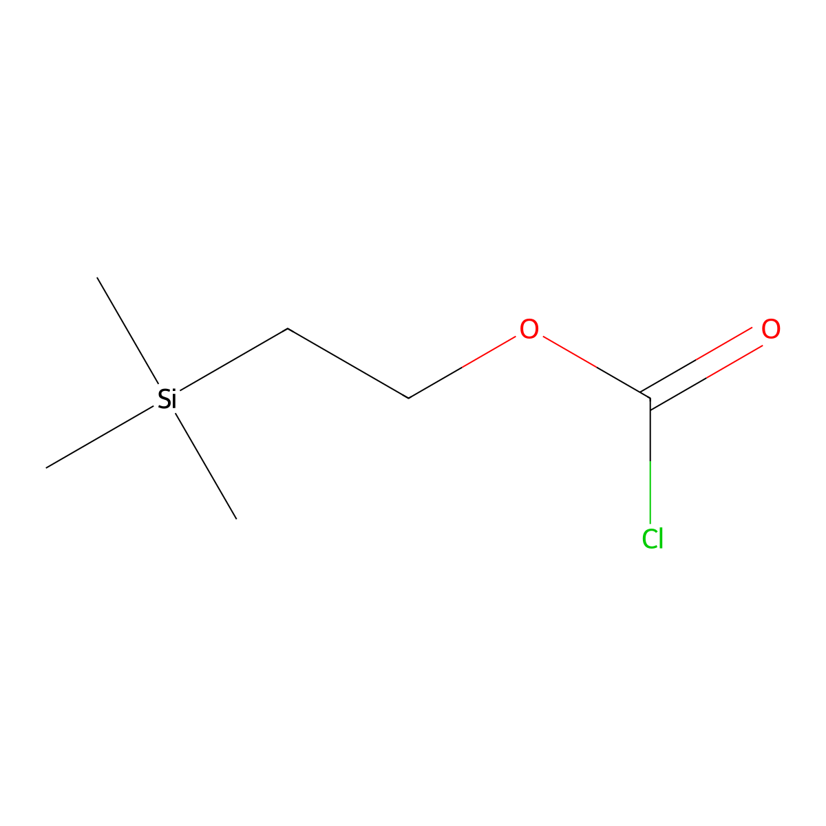 2-(Trimethylsilyl)ethyl chloroformate molecular structure, CAS 20160-60-5