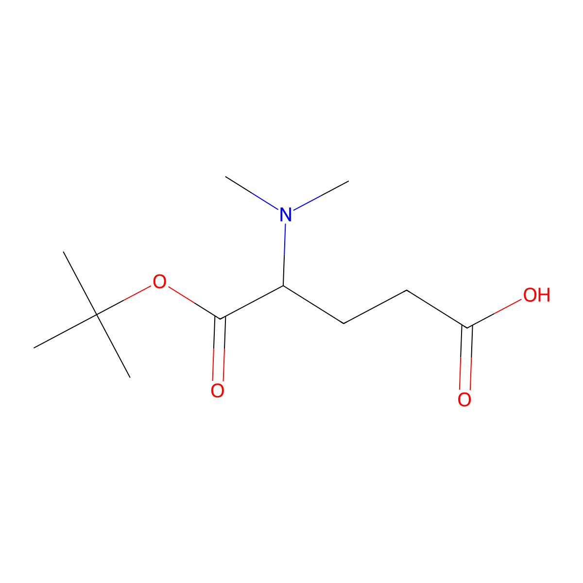(4S)-5-(tert-butoxy)-4-(dimethylamino)-5-oxopentanoic acid molecular structure, CAS 2016020-83-8