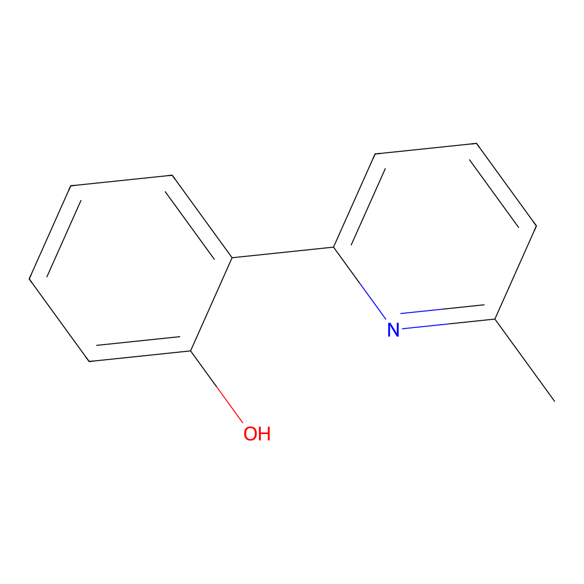 2-(6-Methylpyridin-2-yl)phenol molecular structure, CAS 201607-63-8