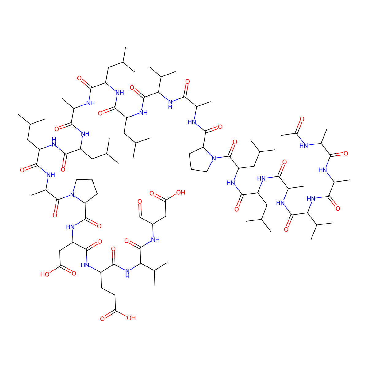 Ac-AAVALLPAVLLALLAP-DEVD-CHO molecular structure, CAS 201608-15-3