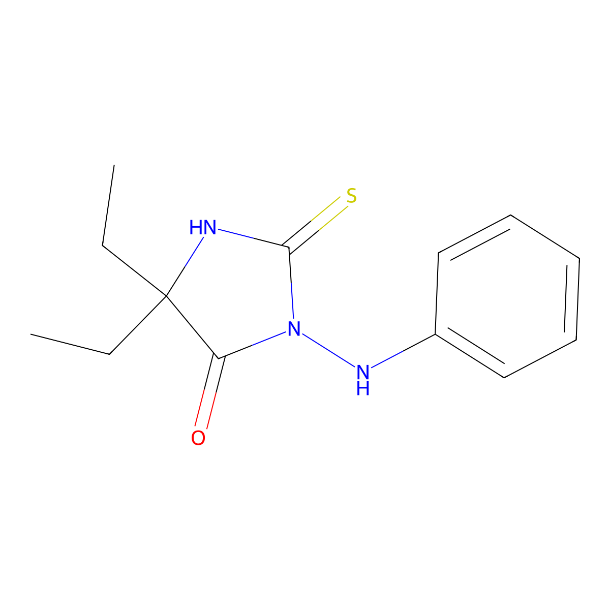 3-Anilino-5,5-diethyl-2-thioxo-4-imidazolidinone molecular structure, CAS 201610-05-1