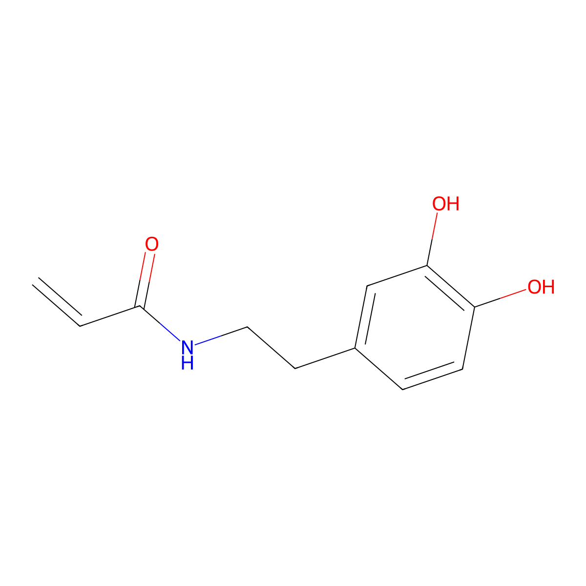 N-(3,4-Dihydroxyphenethyl)acrylamide molecular structure, CAS 201610-44-8