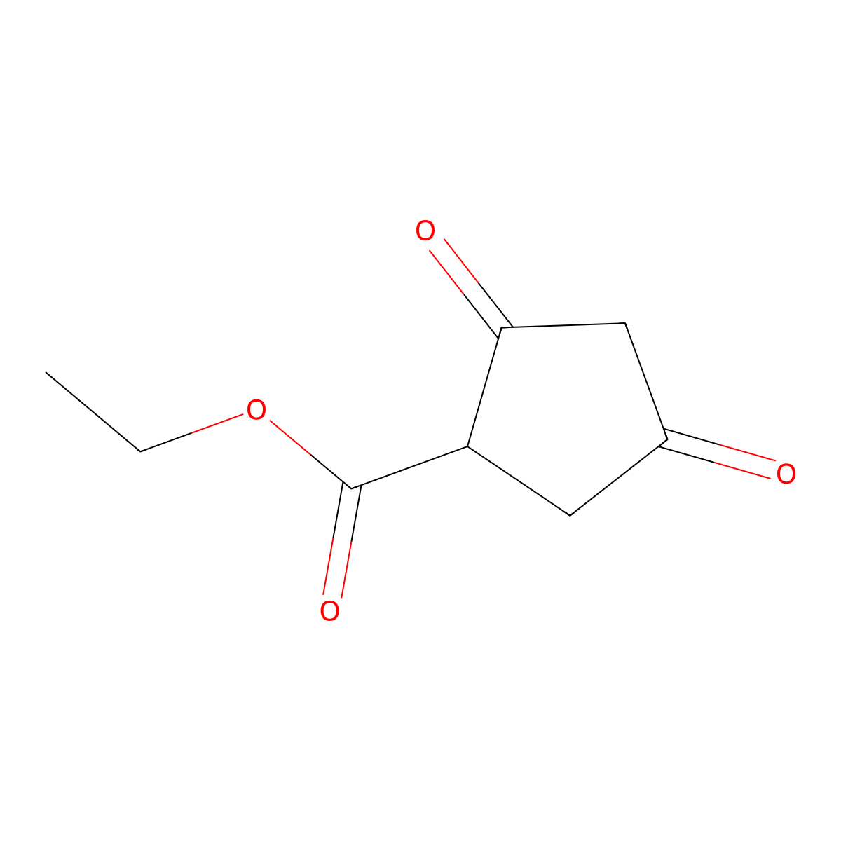 Ethyl 2,4-dioxocyclopentanecarboxylate molecular structure, CAS 201611-48-5