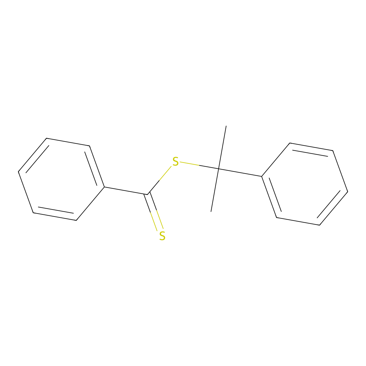 Cumyl dithiobenzoate molecular structure, CAS 201611-77-0