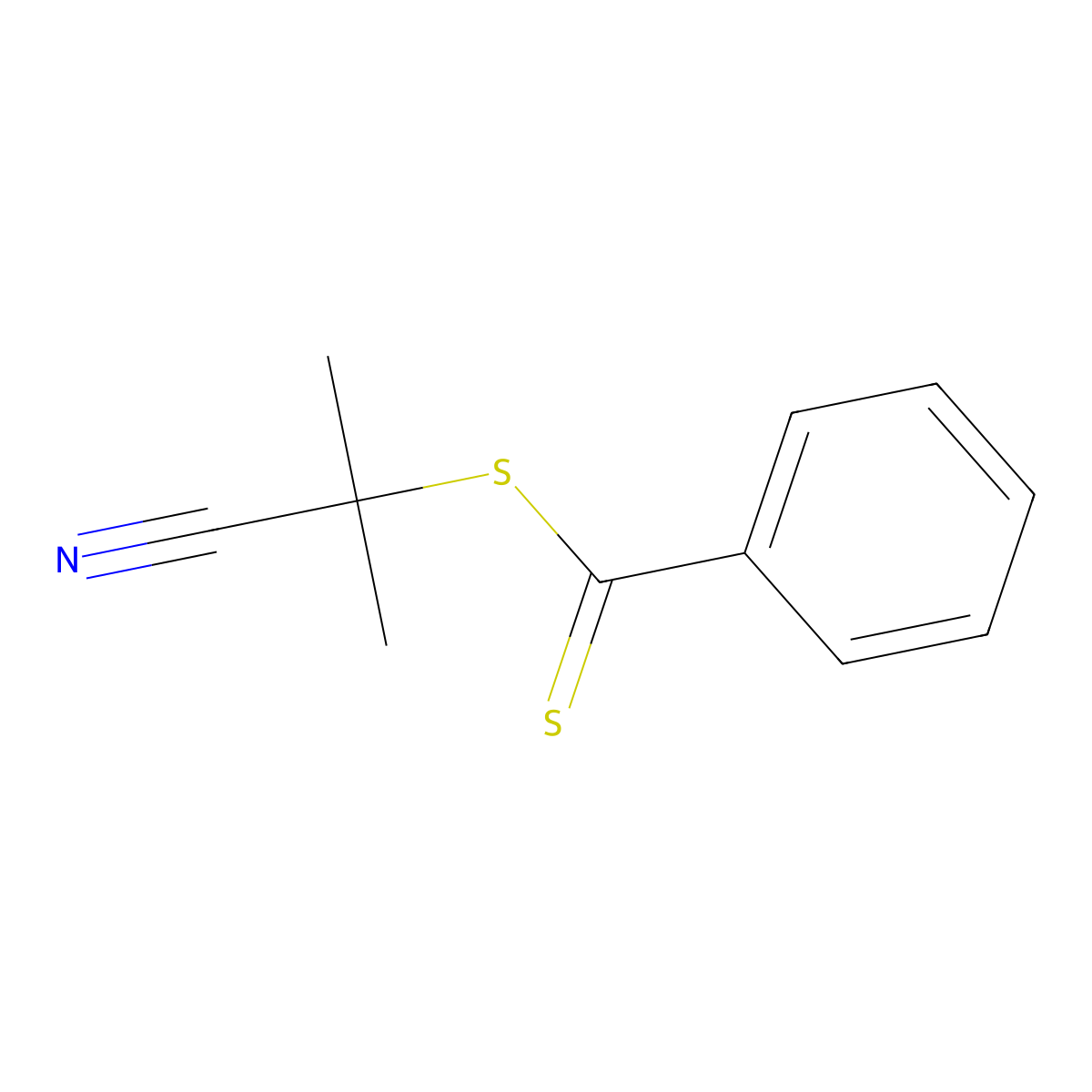 2-Cyanopropan-2-yl benzenecarbodithioate molecular structure, CAS 201611-85-0