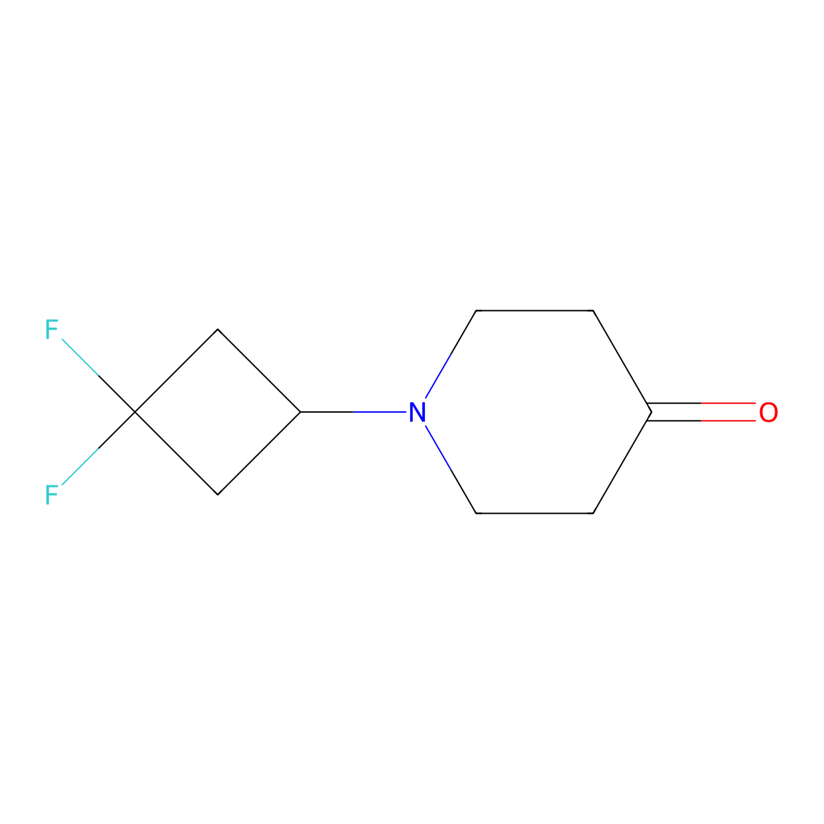 1-(3,3-Difluorocyclobutyl)piperidin-4-one molecular structure, CAS 2016211-15-5