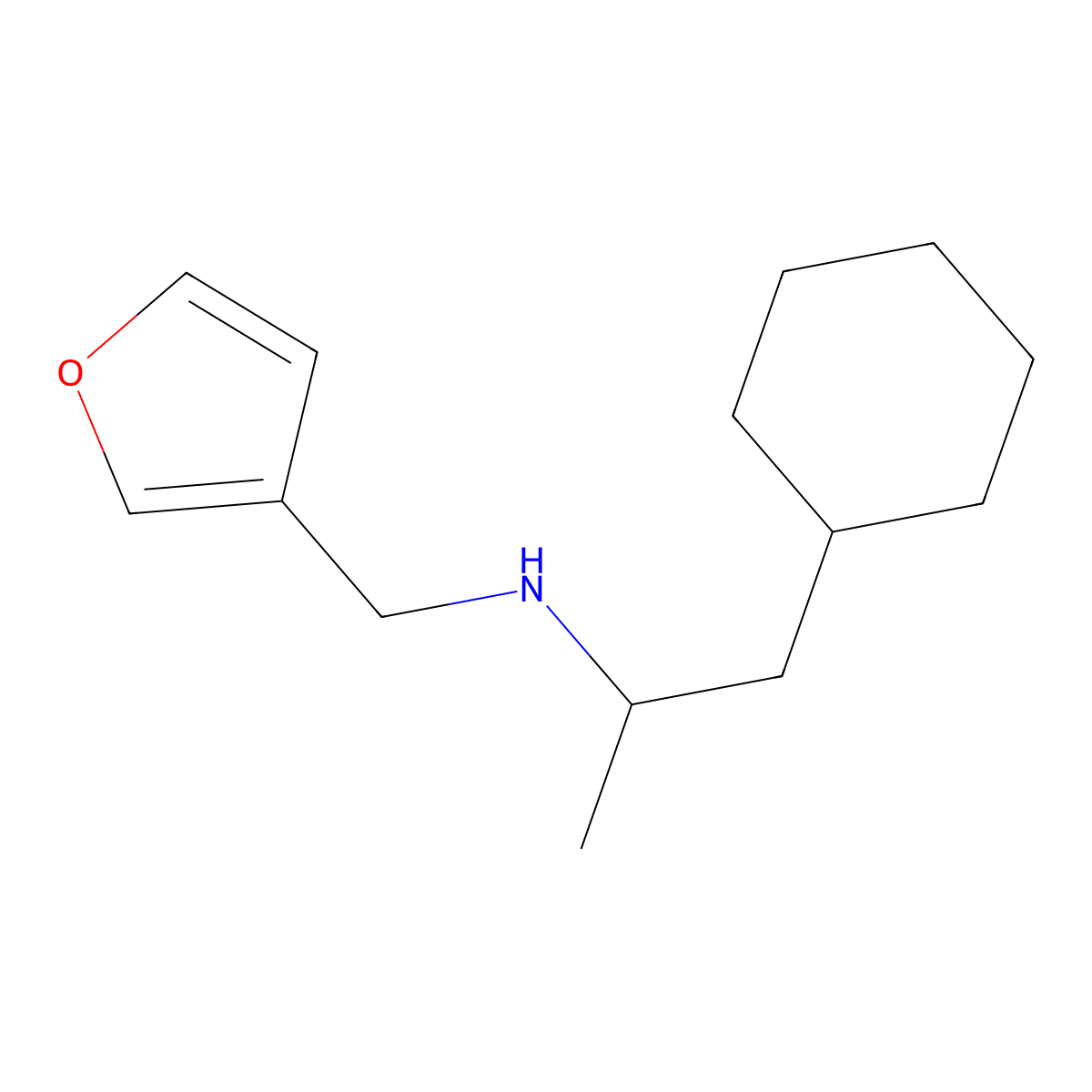 (1-Cyclohexylpropan-2-yl)[(furan-3-yl)methyl]amine molecular structure, CAS 2016345-12-1