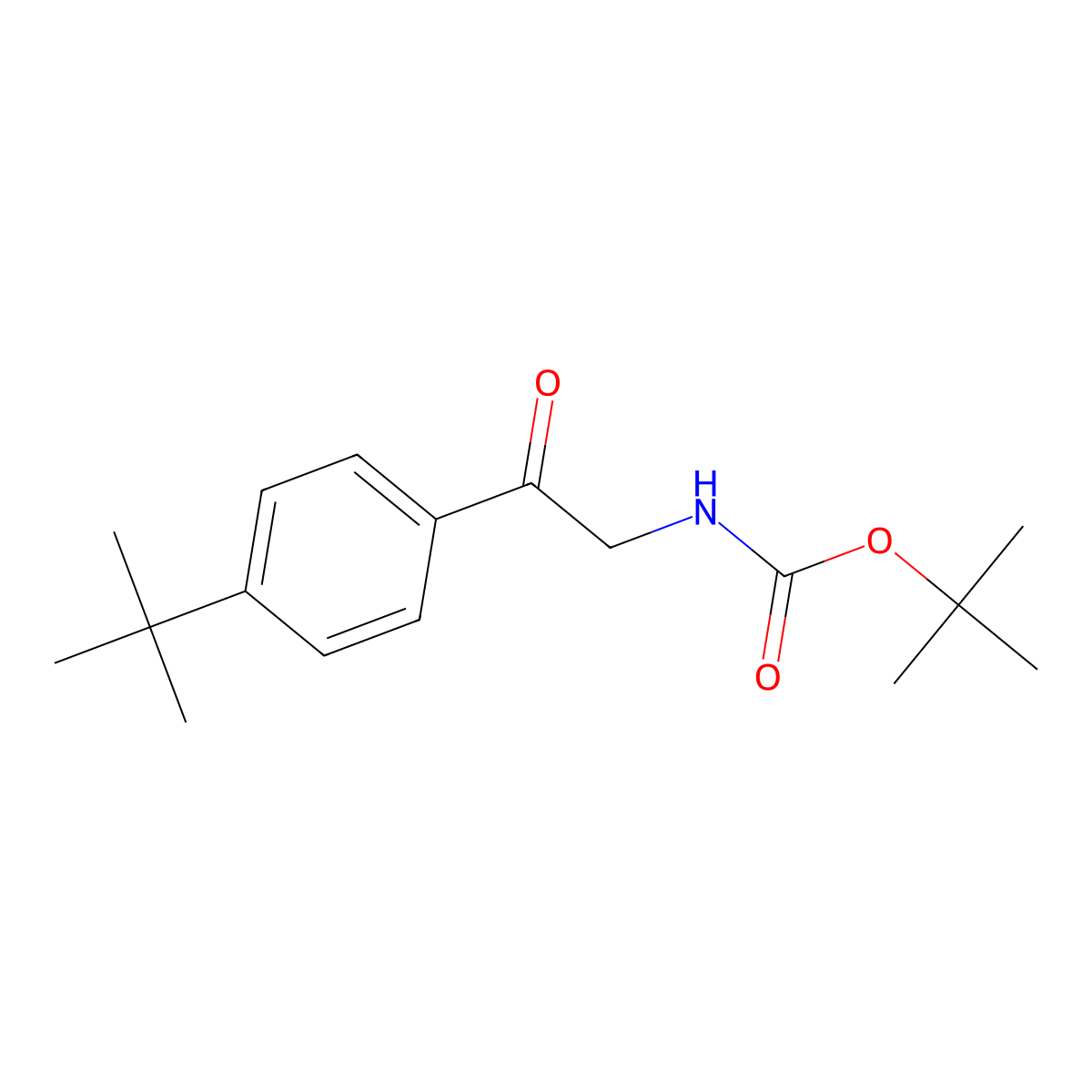 tert-butyl N-[2-(4-tert-butylphenyl)-2-oxoethyl]carbamate molecular structure, CAS 2016382-62-8