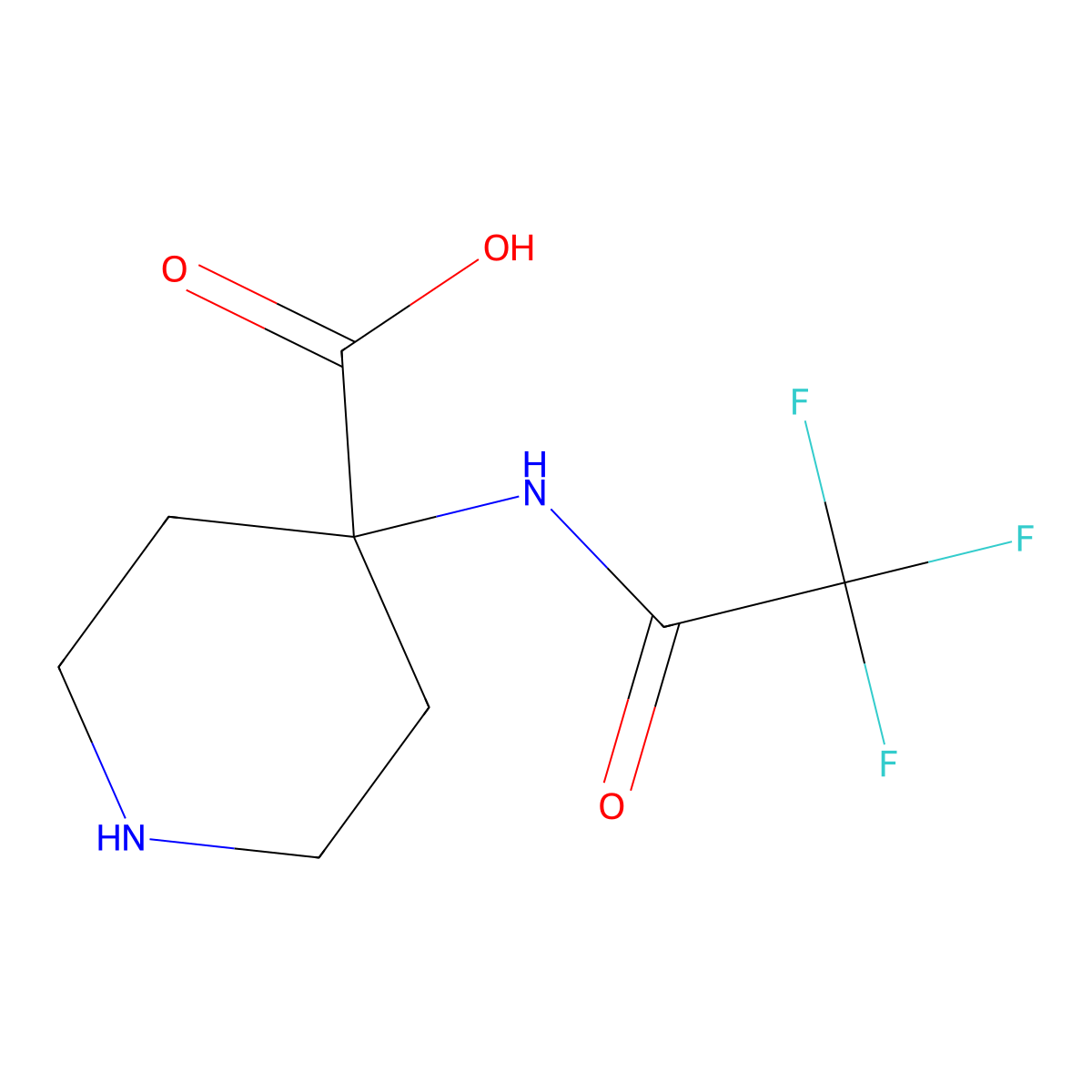 4-(Trifluoroacetamido)piperidine-4-carboxylic acid molecular structure, CAS 2016518-89-9