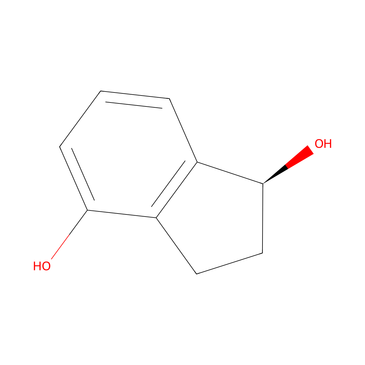 (1S)-2,3-dihydro-1H-indene-1,4-diol molecular structure, CAS 201655-77-8