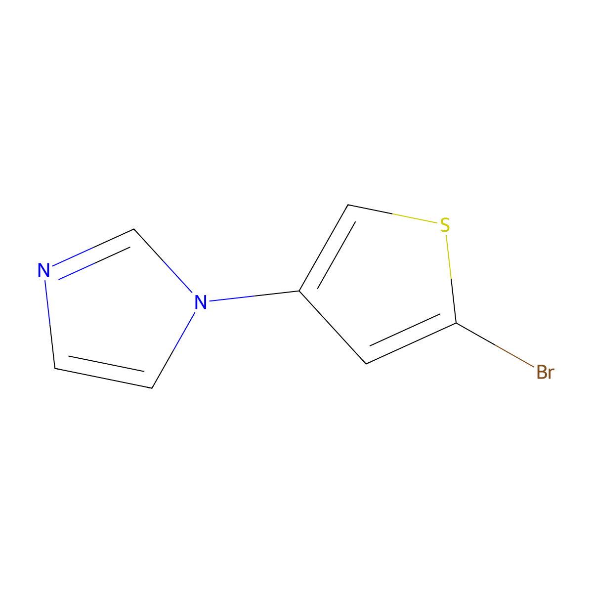 1-(5-Bromothiophen-3-yl)-1H-imidazole molecular structure, CAS 201656-14-6