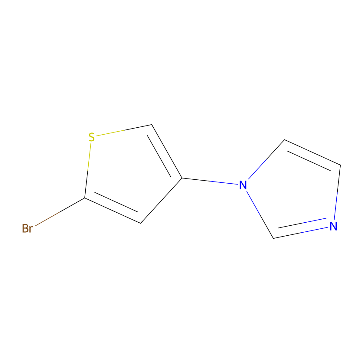 1-(5-Bromothiophen-3-yl)-1H-imidazole molecular structure, CAS 201656-14-6