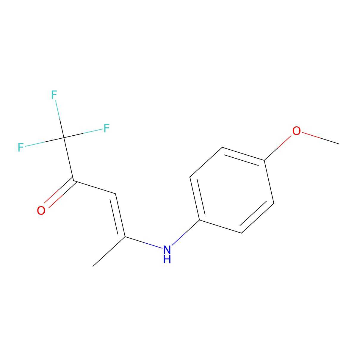 (Z)-1,1,1-trifluoro-4-(4-methoxyanilino)-3-penten-2-one molecular structure, CAS 201659-55-4